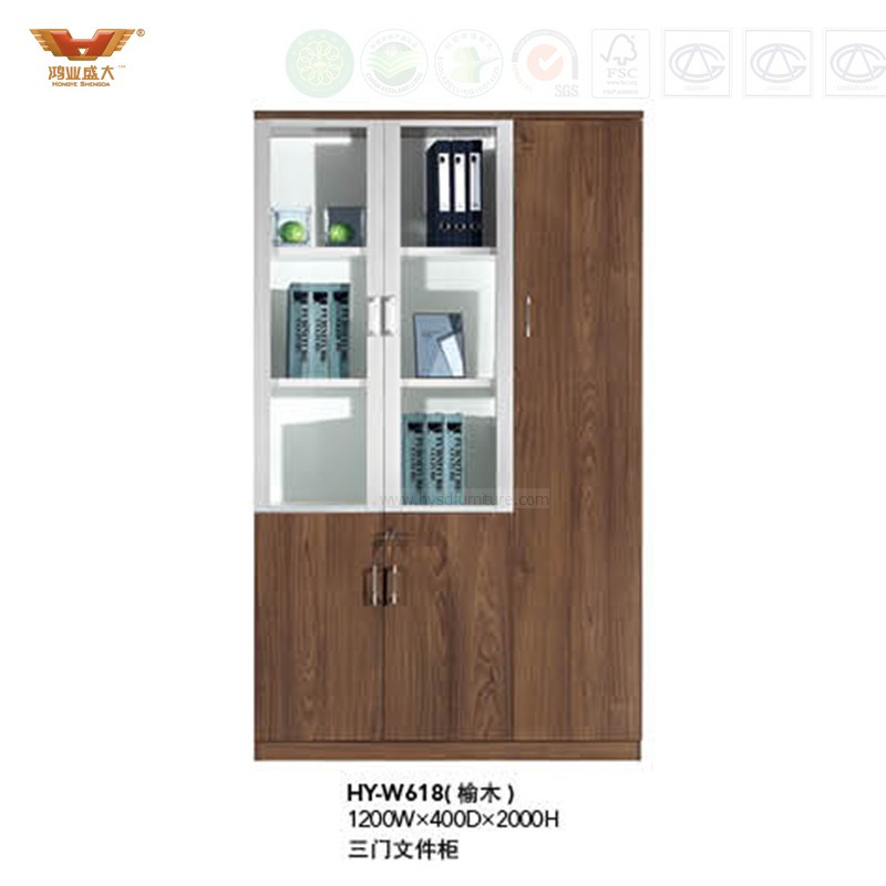 Modern Office Furniture Filing Cabinet with Glass Doors (HY-W618)