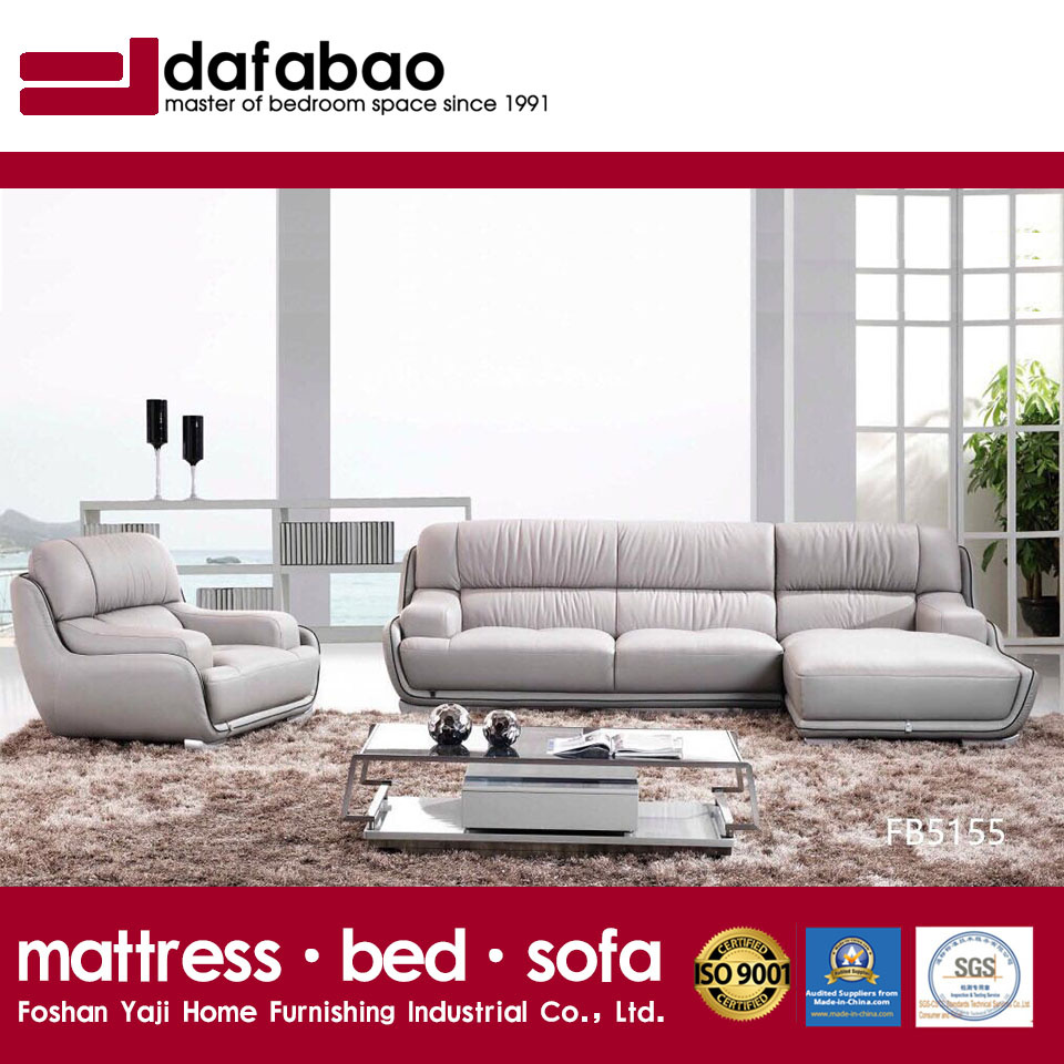 Best Selling Living Furniture Genuine Leather Sofa (FB5155)