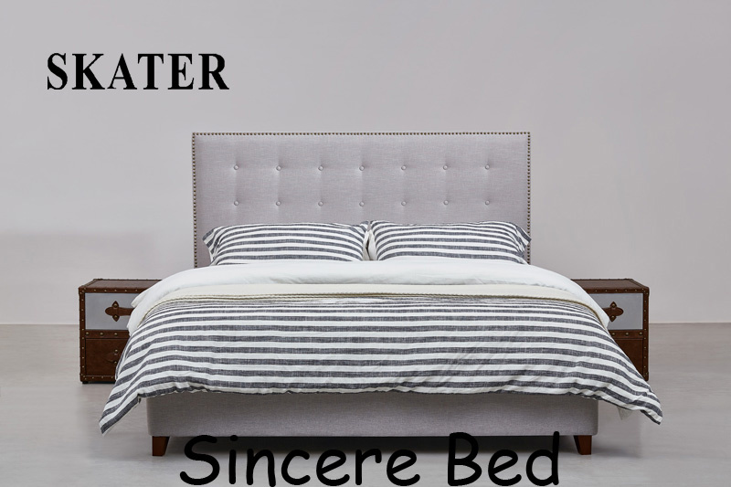 American Style Furniture Bedroom Fabric Bed