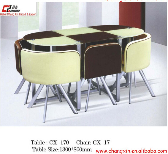 Modern Tempered Glass Dining Table