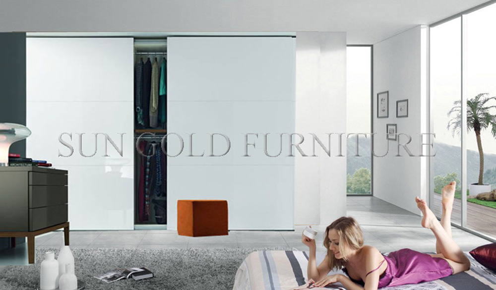 White High Gloss Sliding Door Wardrobe (SZ-SW012)