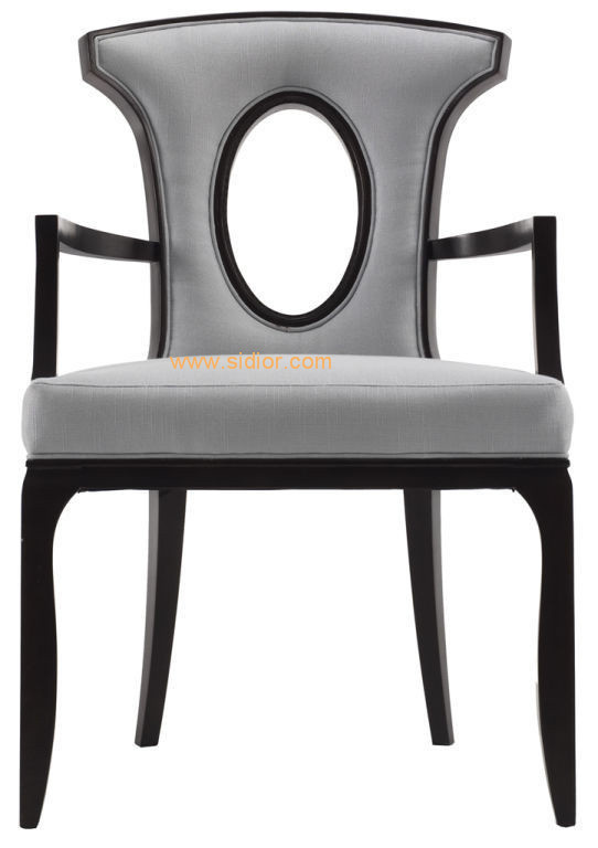 (CL-1104) Antique Hotel Restaurant Dining Furniture Wooden Dining Chair with Arm