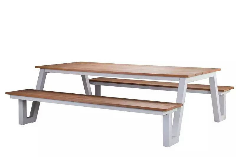 Plastic Wood Dining Set, Garden Dining Set, Plastic Wooden Furniture