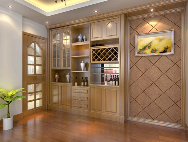 New Model Wood Storage Wine Cabinets with Small Drawers (FOH-HCT19)
