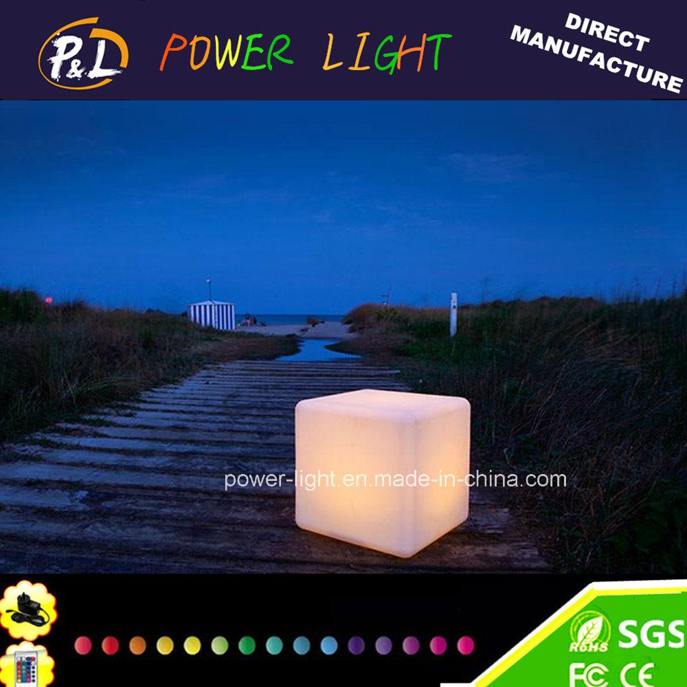 LED Light PE Material IP65 Lazy Cube Chair