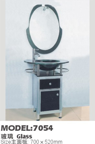 Glass Bathroom Cabinet/Wall Cabinet Glass Doors/Pedestal Wash Basin (TG7054)