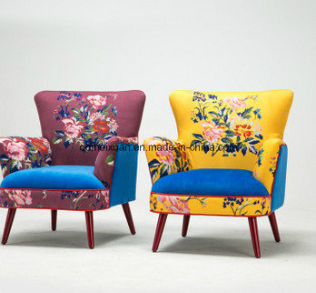 Embroidery Cloth Art Sofa Hotel Bedroom Small Single Sofa (M-X3160)