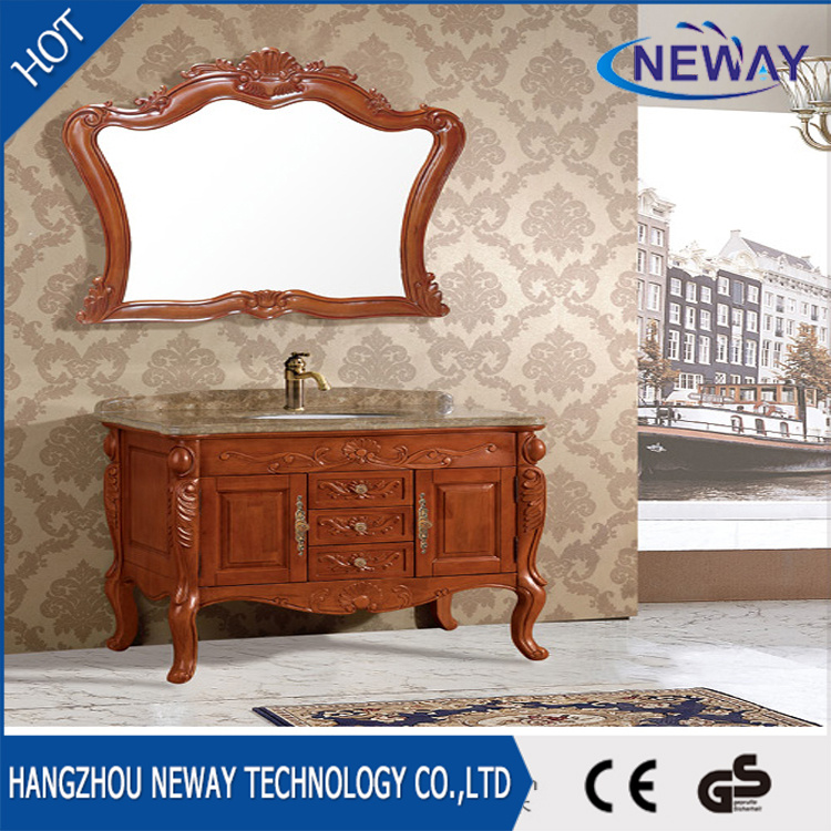 Antique Floor Standing Solid Wood Bathroom Vanities