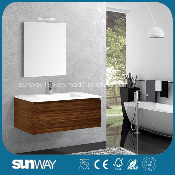 2017 Hot Sale Wood Veener Bathroom Cabinet Sw-Wv1204