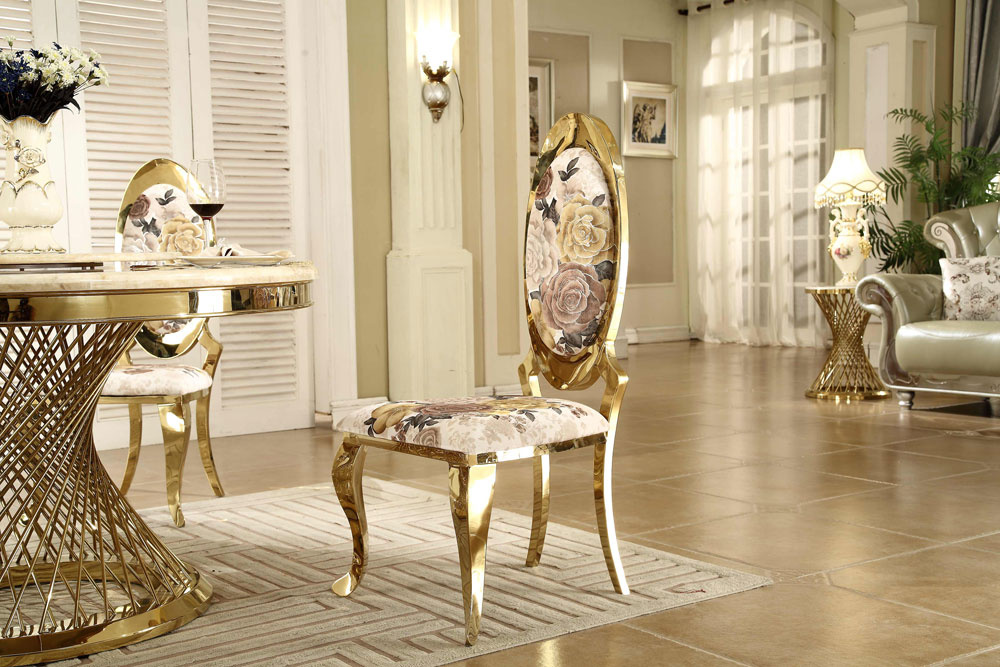PU Cover Stainless Steel Dining Chair Restaurant Furniture