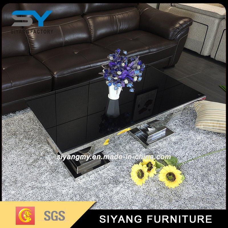 Tea Table Furniture Sofa Table Tempered Glass Coffee Table