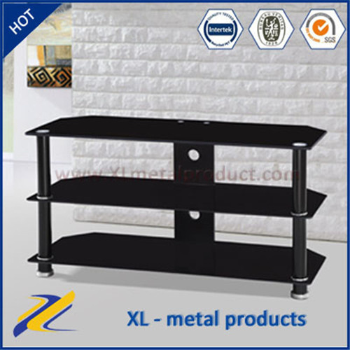 Modern Design Black Metal Glass TV Stand