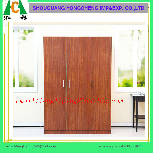 3 Doors Wooden Wardrobe