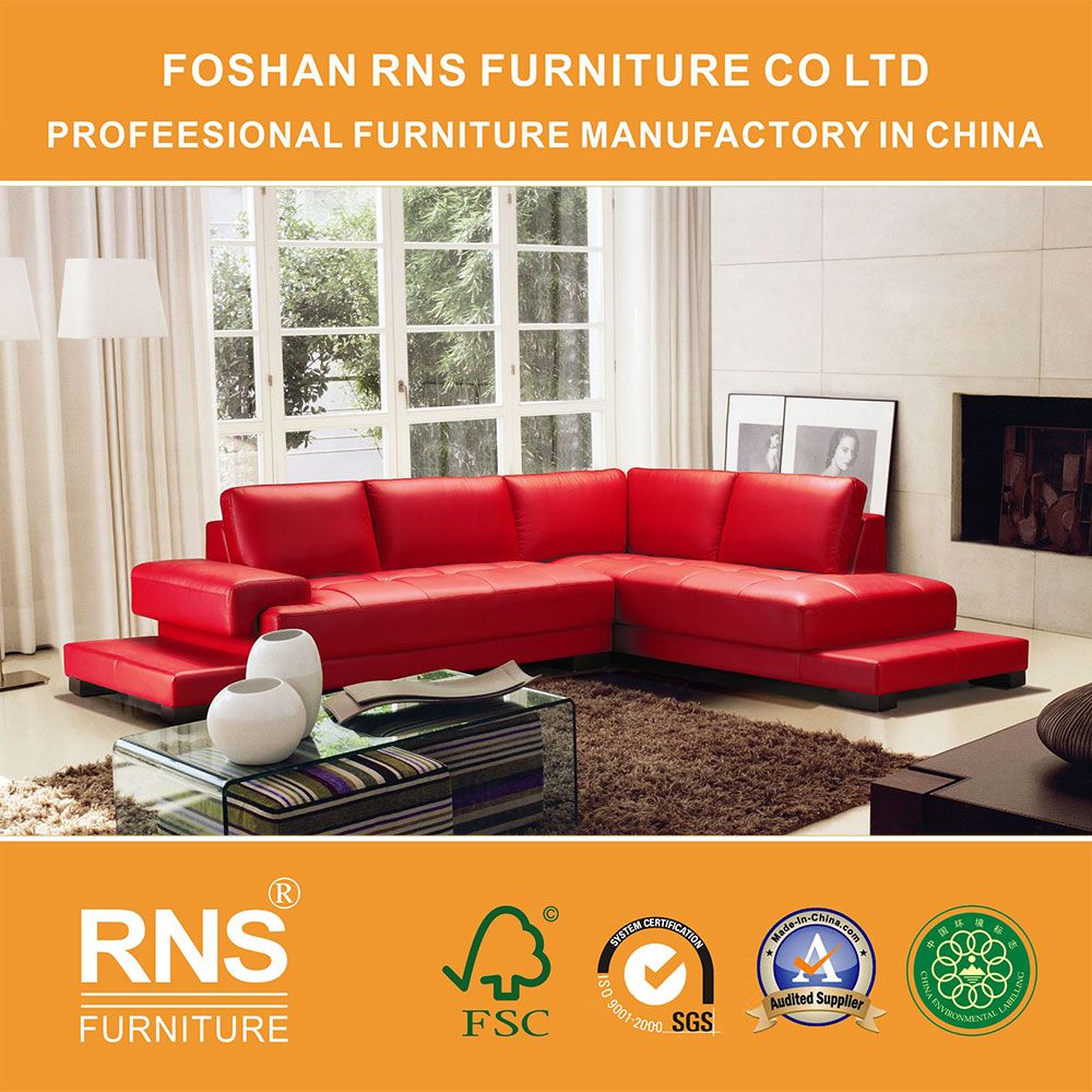 Hot Sale Traditional Sectional Leather Sofa for Living Room 6055