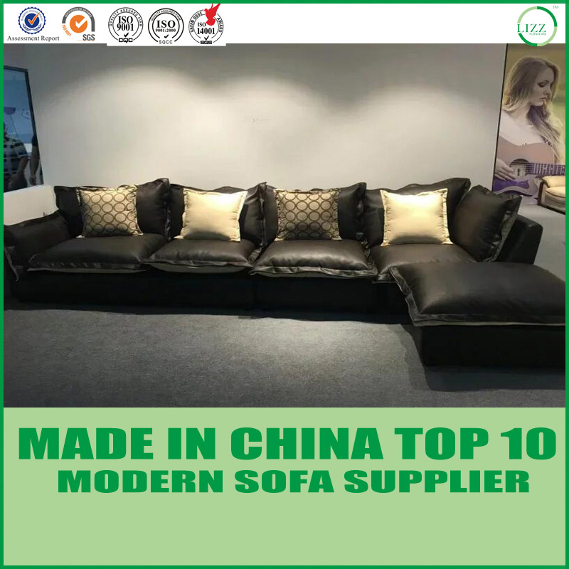 Office Furniture L Shape Modern Home Leather Sectional Sofa