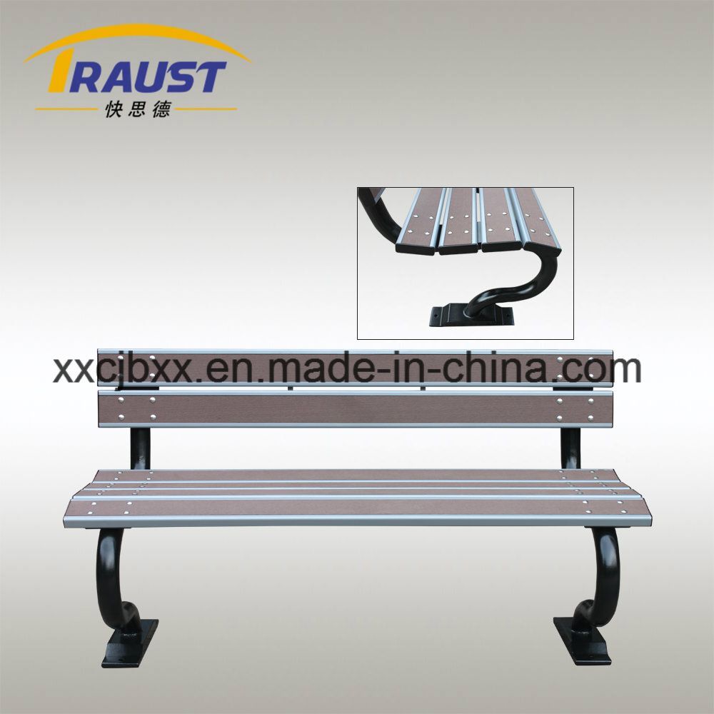 Wooden Plastic Garden Bench, WPC Public Bench, Patio Furniture
