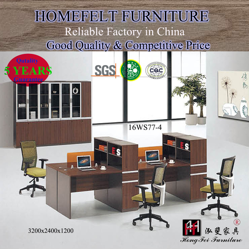 Modern Style Office Furniture Oak Wooden Workstation