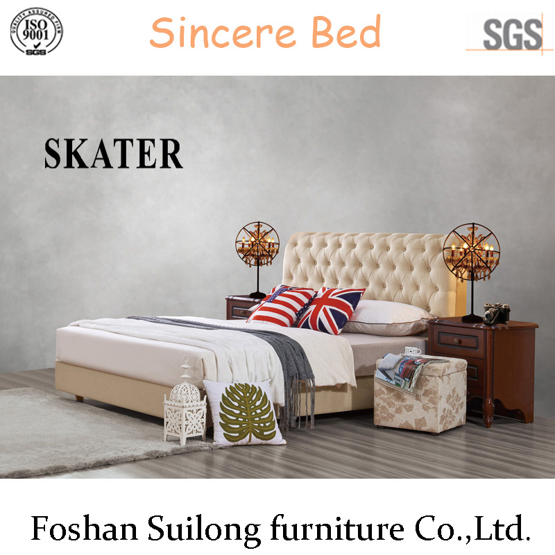 A23 American Style Fabric Bed Leather Bed