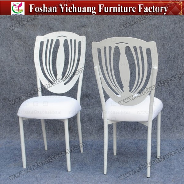 White Sta⪞ Kable Metal Used Wedding Banquet Chairs with Removable Seat Cuhion (YC-A&⪞ apdot; 78)