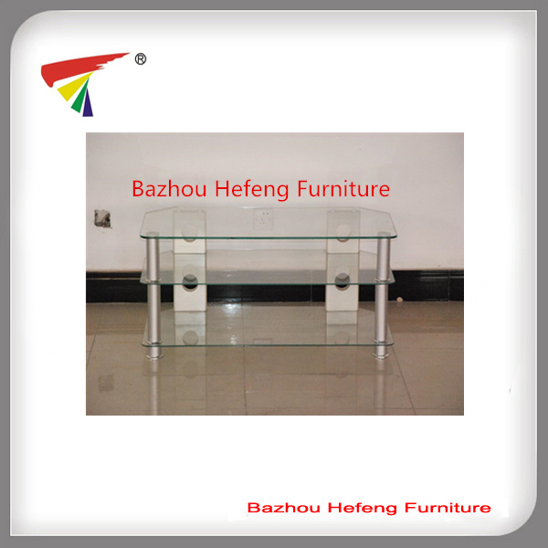 2017 Clear Glass Plasma TV Stand (TV003)