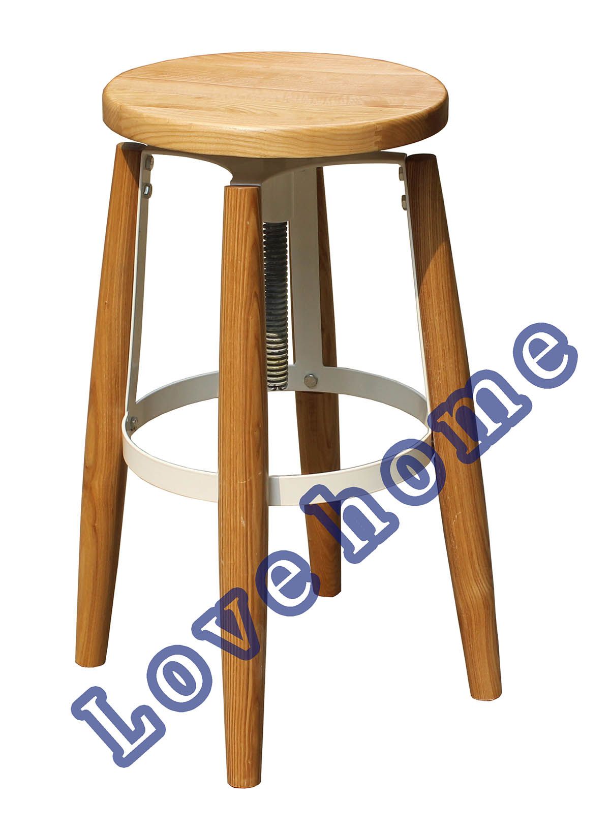Modern Restaurant Leisure Furniture Rotatable Wooden Bar Stools