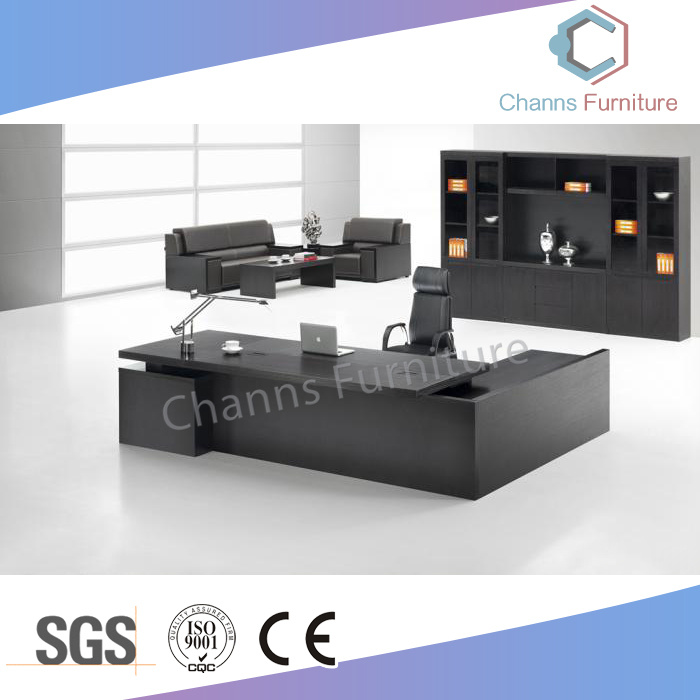 Fashion Furniture Black Executive Desk L Shape Office Table (CAS-MD18A18)