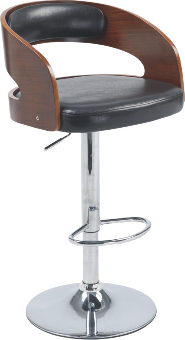 Retro Rotary Height Adjustable Bentwood Barstool (W13840)