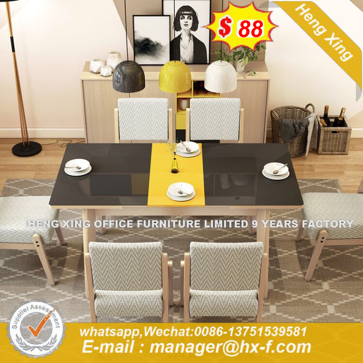 Fancy White Wooden Calendar Colorful Dining Table (HX-8DN061)
