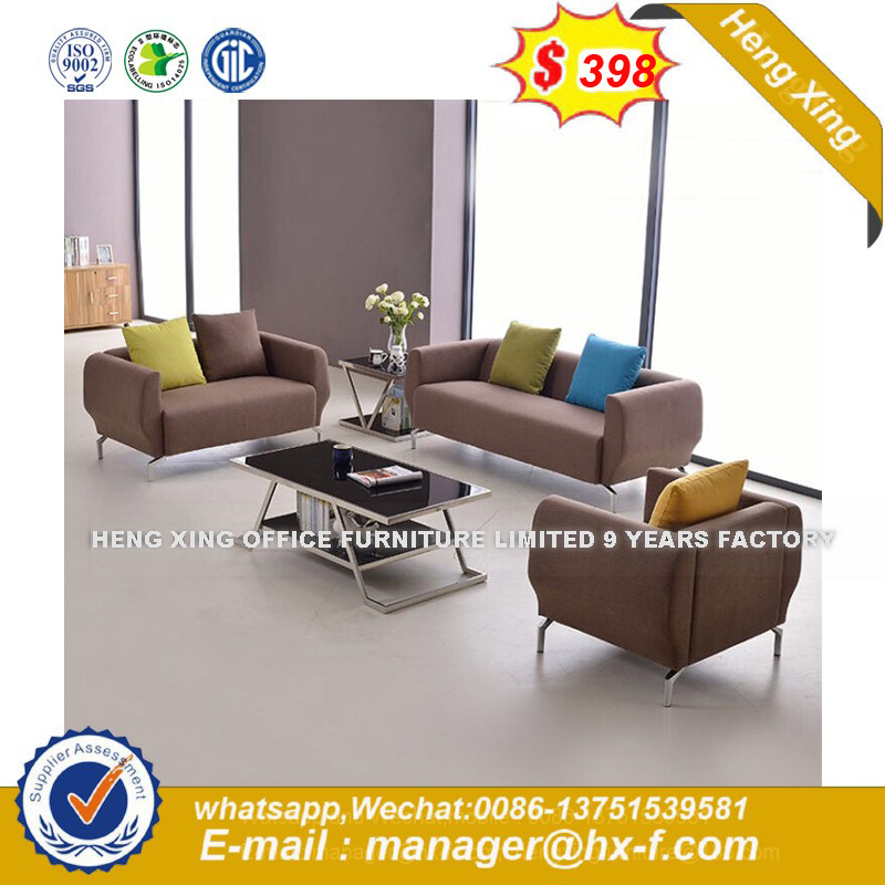 Black and White Genuine Leather Living Room Sofa (HX-8N1492)