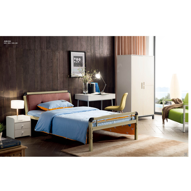Metal Bunk Bed with Writting Desk for Student Dormitory Room
