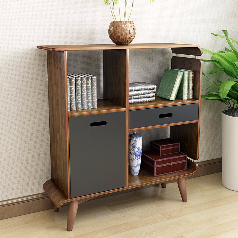 Antique Wooden Office Storage Cabinet
