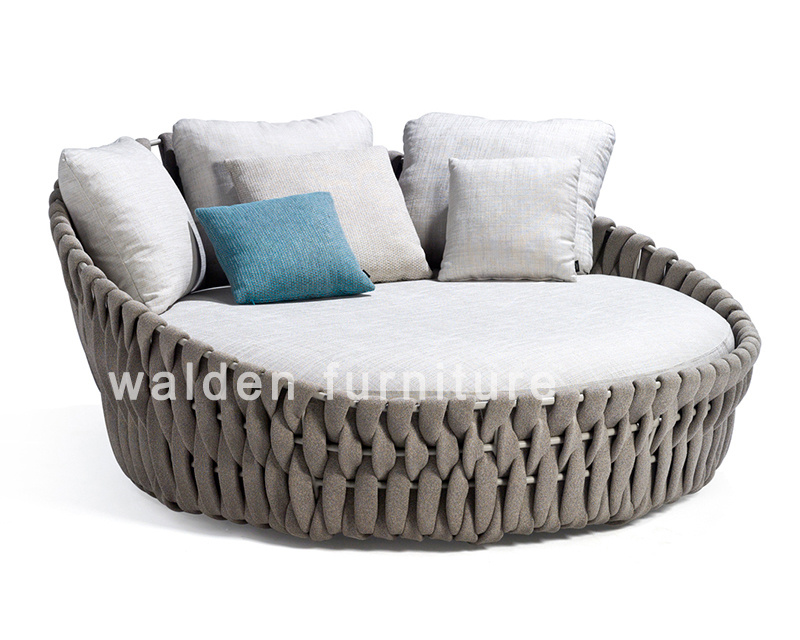 Stylish Outdoor Garden Furniture/Patio Round Daybed/Rope Woven Daybed
