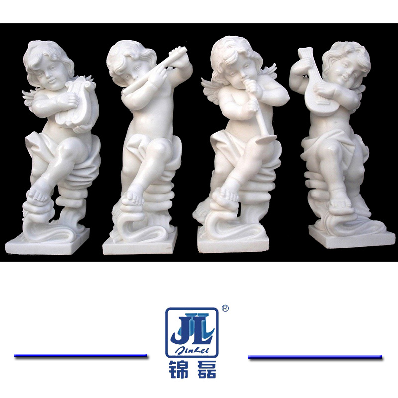 Marble Small Angel Statues Stone, Marble Sculpture for Garden Decoration/Landscape