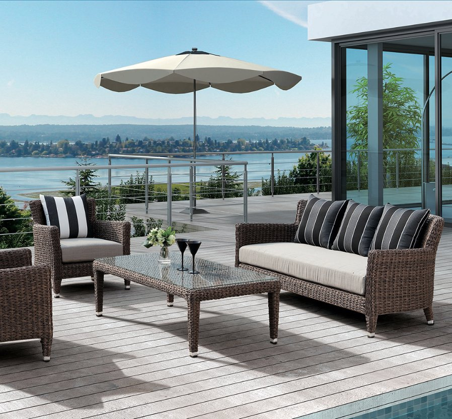 Outdoor Patio Rattan Garden Tengo Lounge Outdoor Home Hotel Office Sofa (J611)