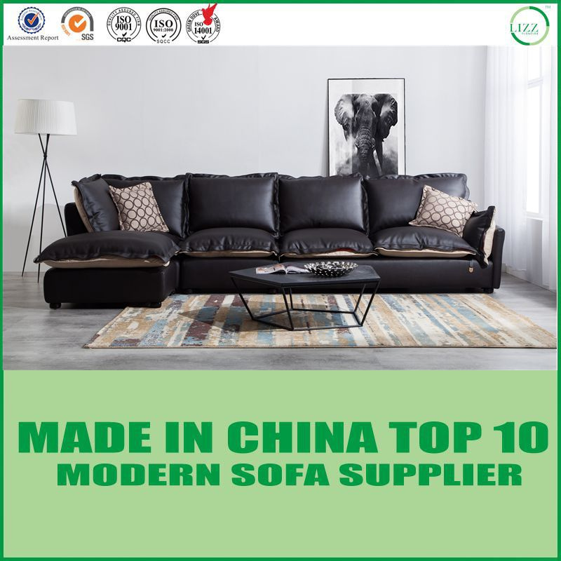 Home New Fabric & Leather Sofa Set with Feather