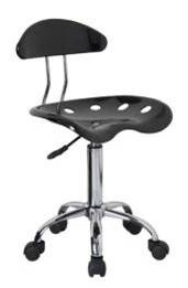 Adjustable Metal Bar Stools with Plastic Seating