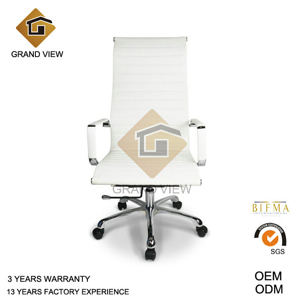 High Back Hotel Furniture White Leather Chair (GV-OC-H306)