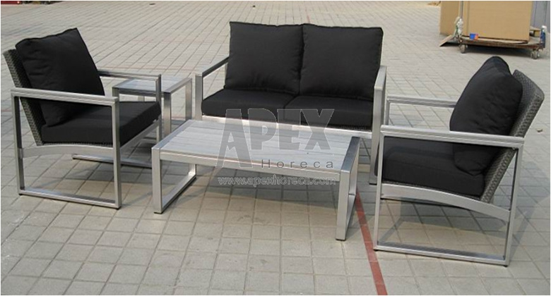 Garden Furniture Sofa Outdoor Furniture 4PCS Set Modern Furniture Rattan Sofa