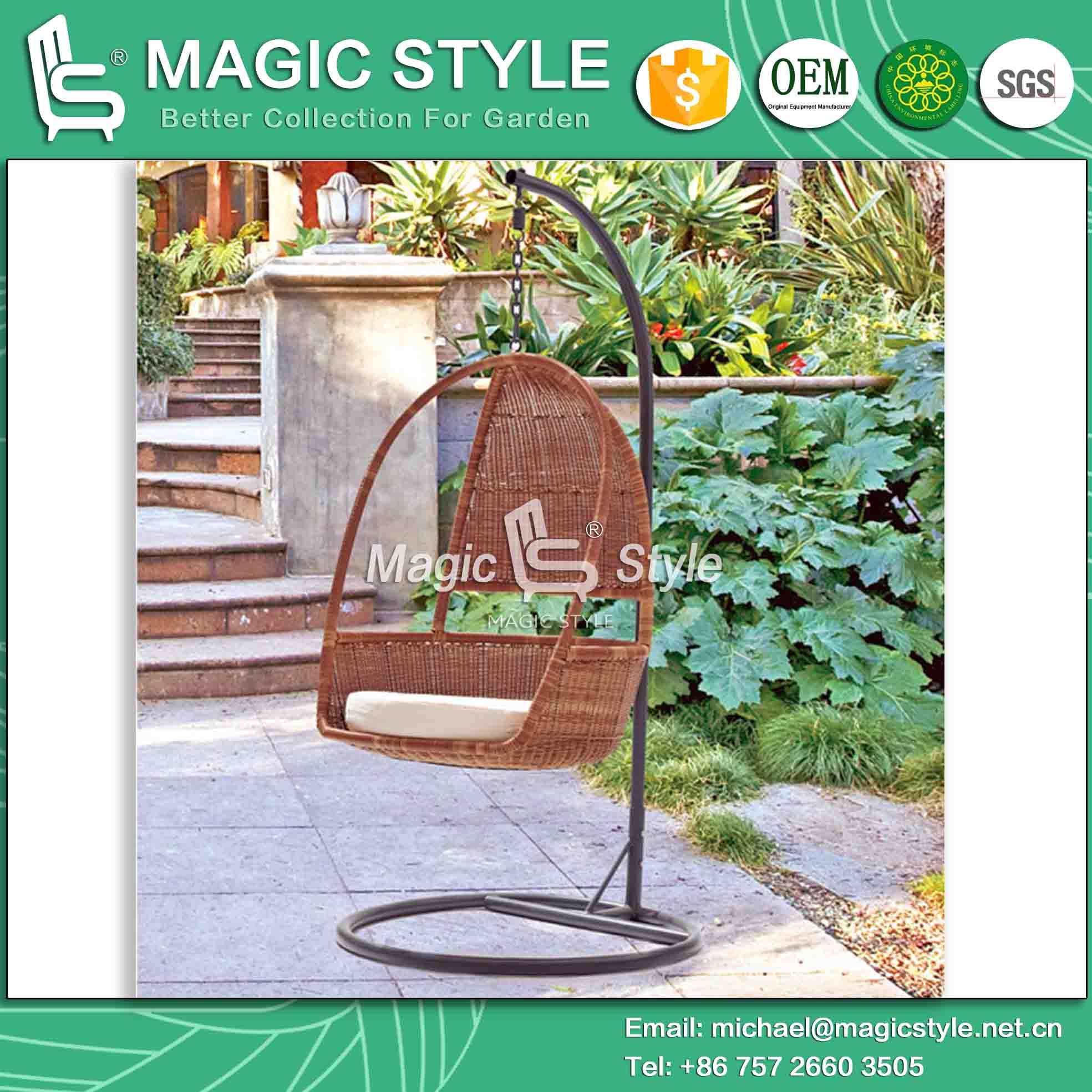 Classical Patio Wicker Swing Balcony Rattan Hammock (Magic Style)