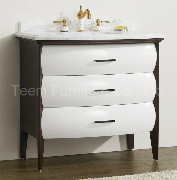 Classic Solid Wood Bathroom Cabinet for Bathroom