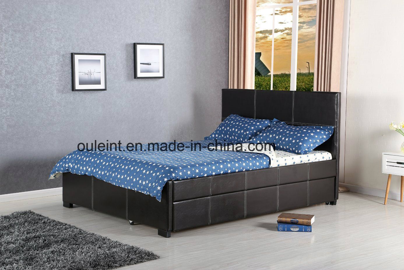 Uphostery PU Drawer Single Bed (OL17159)