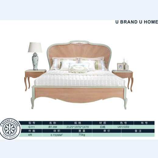 Latest Wood Bed for Bedroom Furniture