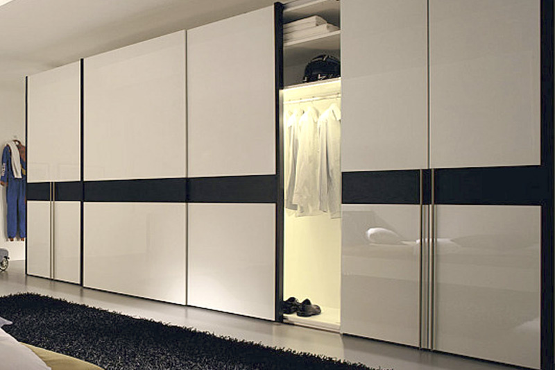 Modern Bedroom Furniture Wooden Wall Wardrobe with Sliding Door