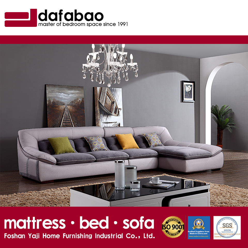 Modern Design Sectional Sofa with High Quality Flannel Fabric for Hotel Bed Room Furniture-Fb1137