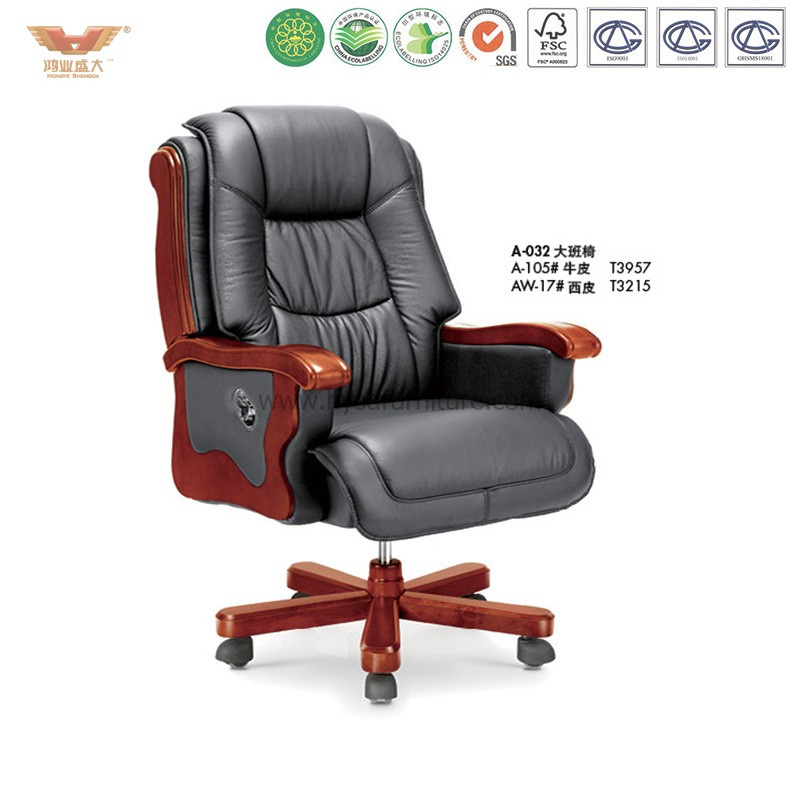 Antique Office Furniture Luxury Wooden Executive Chair (A-032)