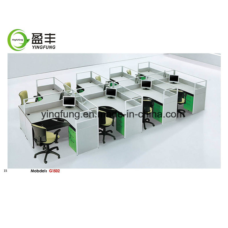 Office Furniture Melamine Modular Wooden Office Table Yf-G1502