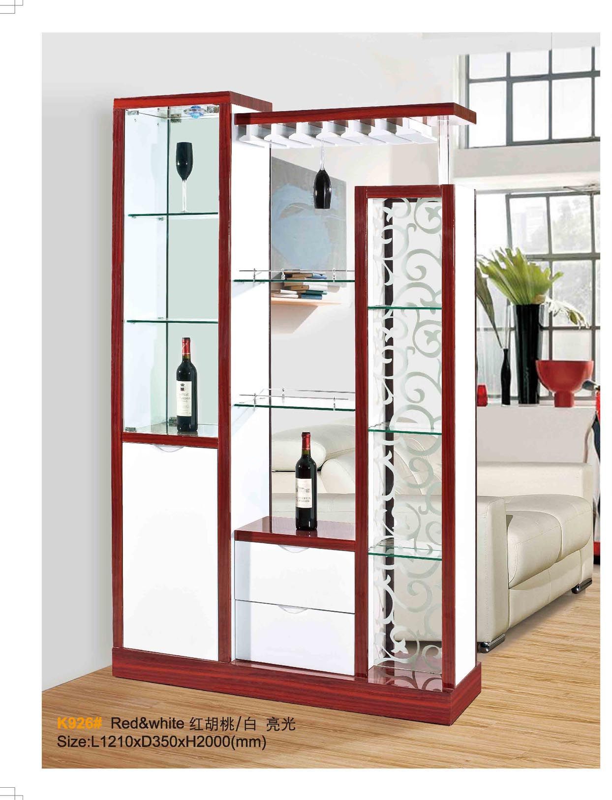 Kitchen Rack Design Wood Wine Cabinet Glass