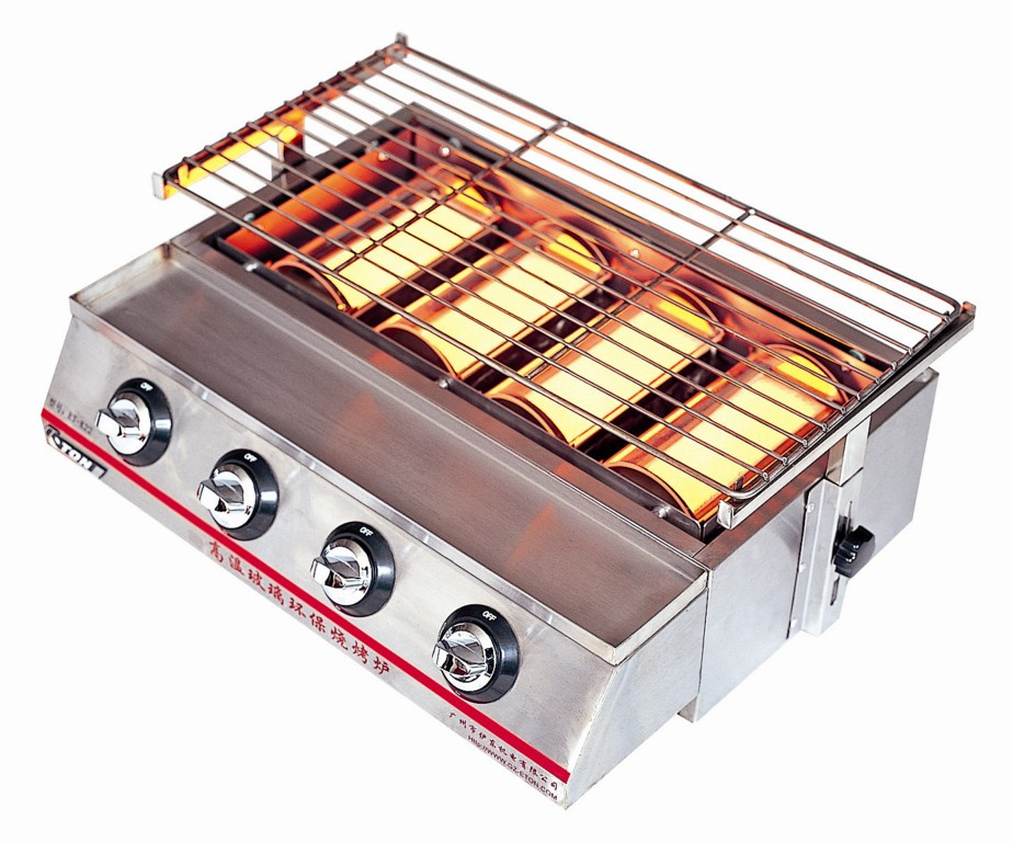Four-Burner Environmental Roaster (Gas) with Stainless Material ET-K22