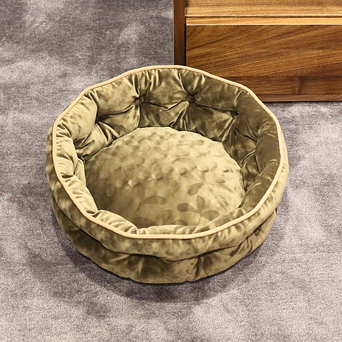 Round Luxury Bed for Dog Pet Round Memory Foam Orthopedic Dog Bed