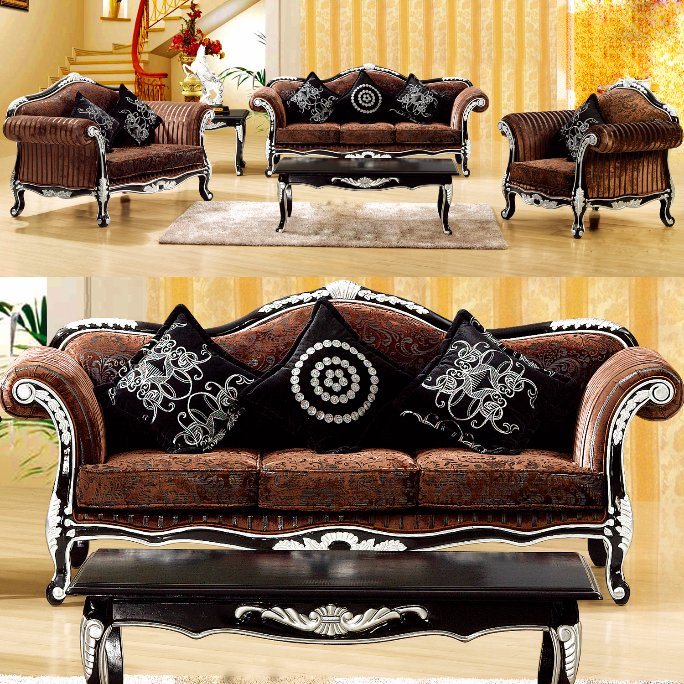 Classical Fabric Sofa with Side Table for Home Furniture (650C)